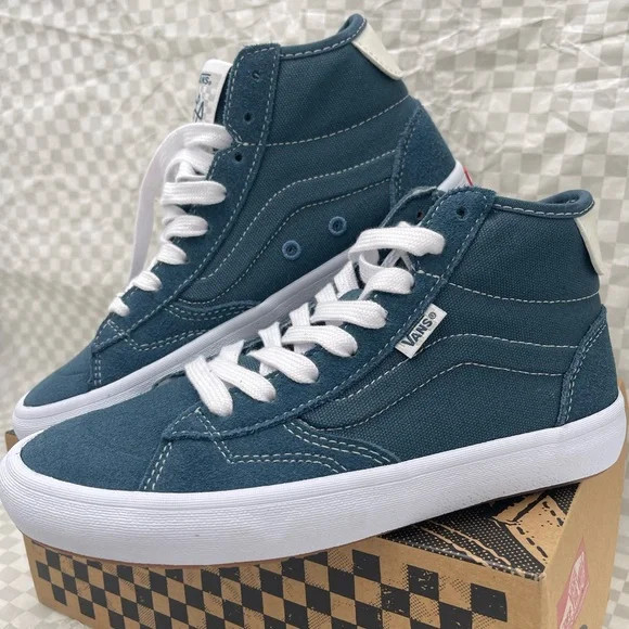 Vans Men’s The LizzieTeal Sneakers VN0A4BX1TEA High-Tops with White Accents